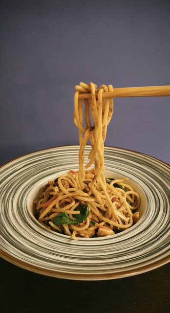 Gericht und Ambiente im NOAN, modernes asiatisches Restaurant in Wien-Leopoldstadt